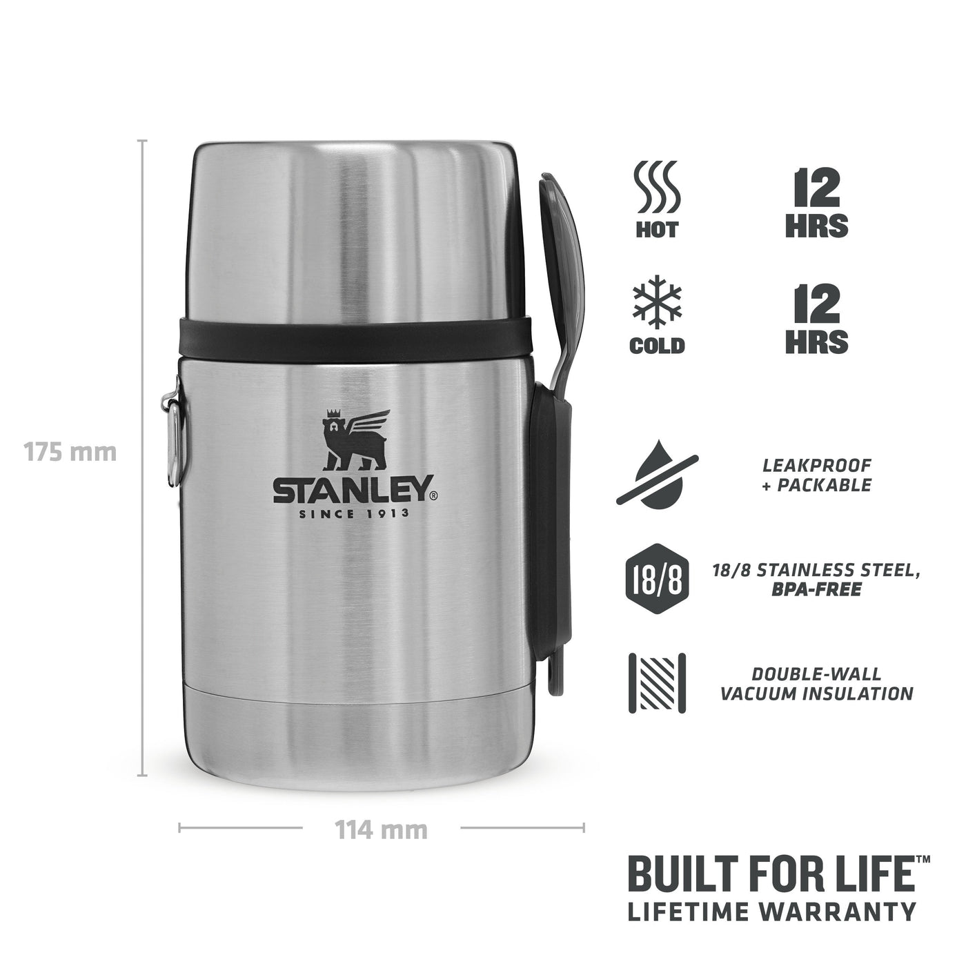 Stanley Adventure Stainless Steel All-in-One Food Jar | 0.53L